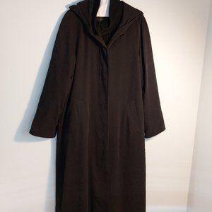 Black 3 in 1 Full Length Wool and Raincoat